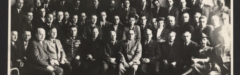 Fotografia z uroczystego posiedzenia Miejskiej i Powiatowej Rady Narodowej w Raciborzu; 1948 r.; AP Racibórz, Zbiór fotografii.