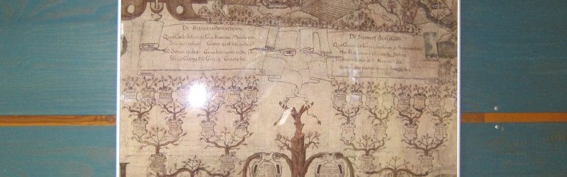 Drzewo genealogiczne rodziny Promnitz na mapie A. Hindenberga 