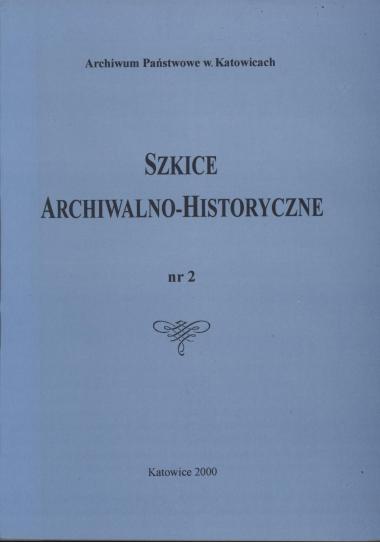 Szkice Archiwalno-Historyczne nr 2, 2000